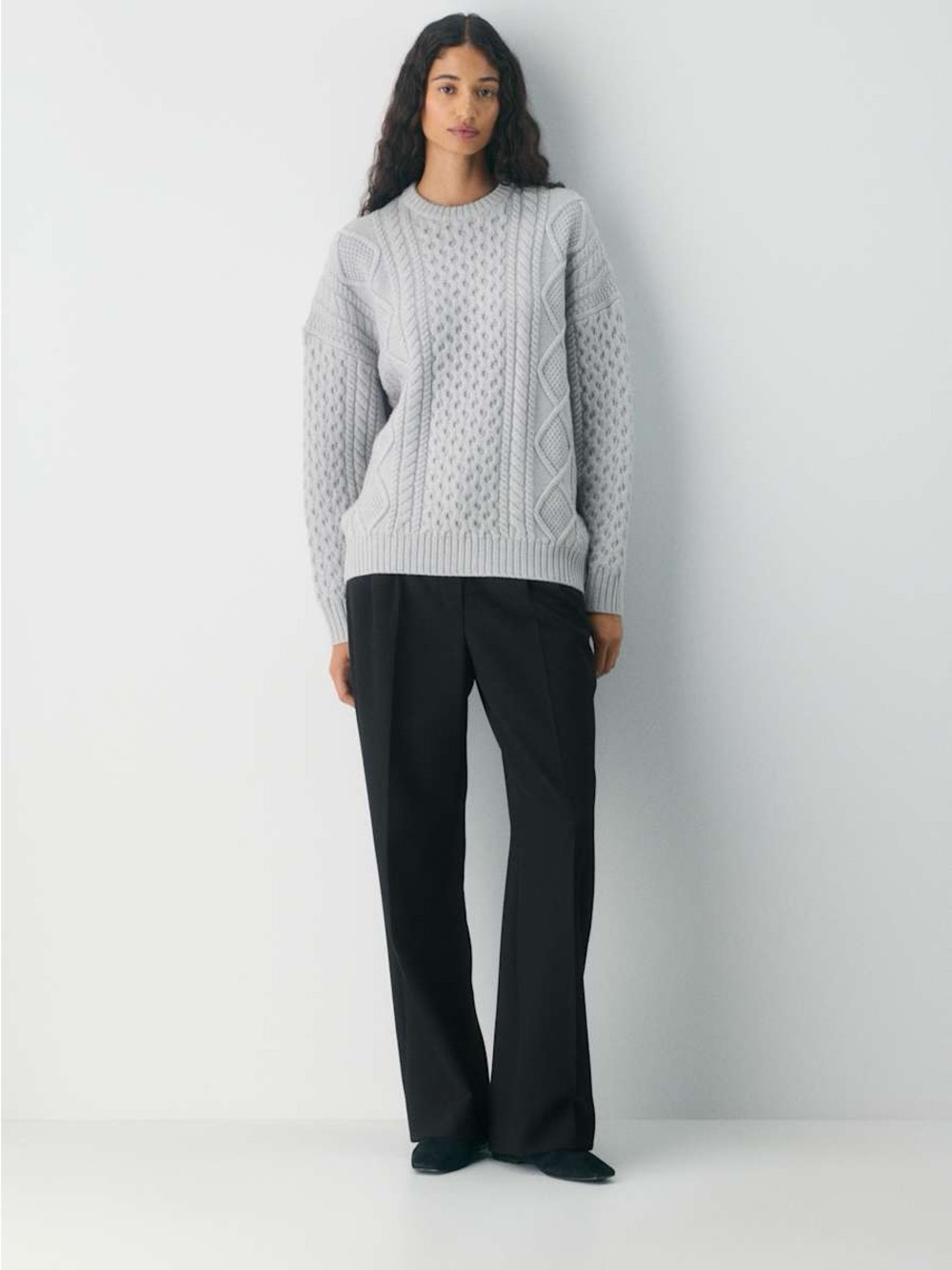 Aritzia Heritage Knit Merino Wool Crew Sweater